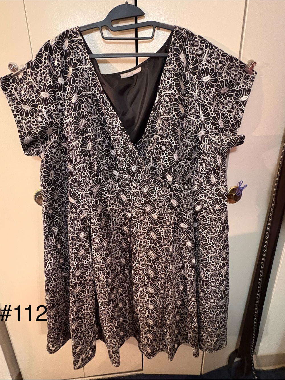 eshakti Black Lined Dress with Custom Label